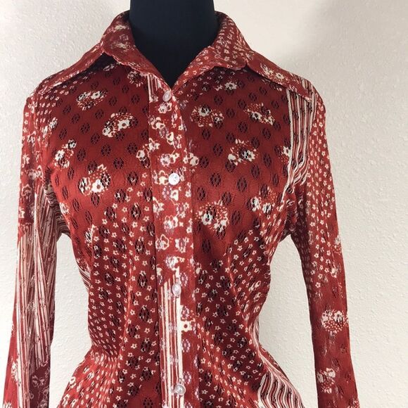 Vintage J Mohilet California Women's Blouse Size M - Picture 2 of 8